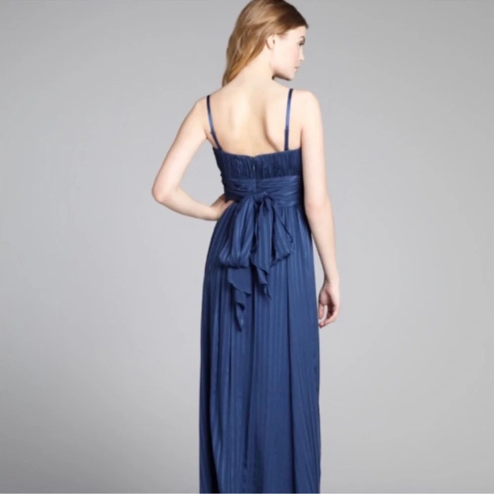 BCBGMAXAZRIA Blue Pleated Dress, Floor Length.
Beautiful Dress!! - Picture 3 of 7